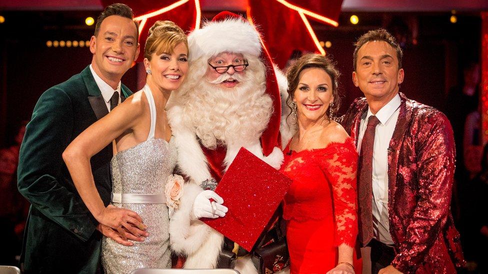 Strictly judges on the Christmas special in 2017.