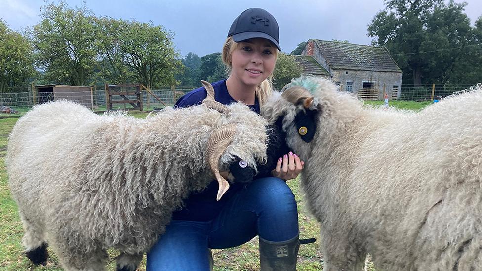 Hannah Russell with Izzy and Ida