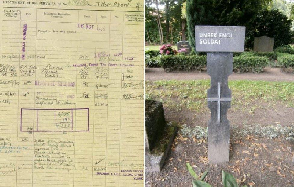 Thompson's missing sheet and his grave