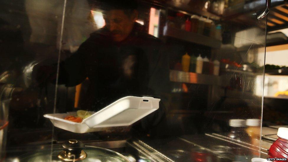 food truck styrofoam