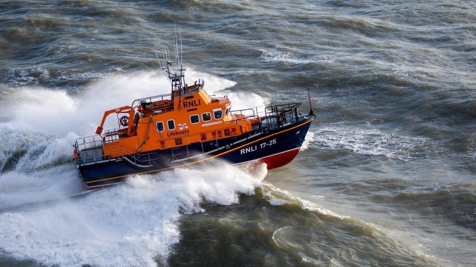 A file photo of the Yarmouth lifeboat, the same Severn class as the Tynemouth one