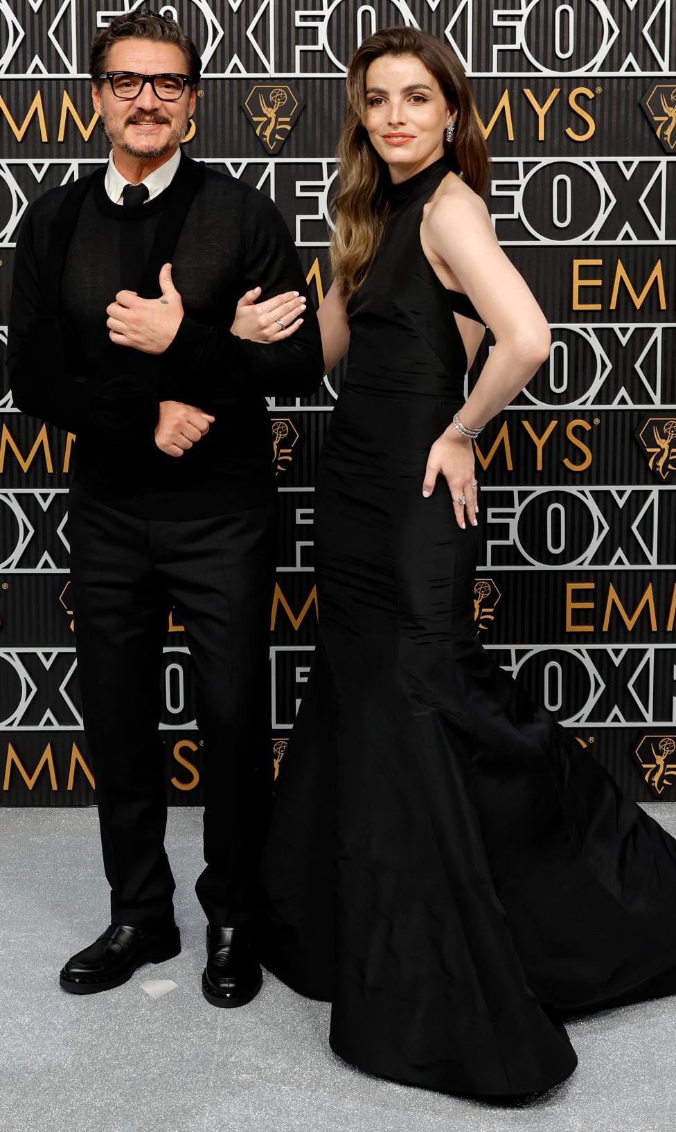 Pedro Pascal and Lux Pascal attend the 75th Primetime Emmy Awards at Peacock Theater on January 15, 2024 in Los Angeles,