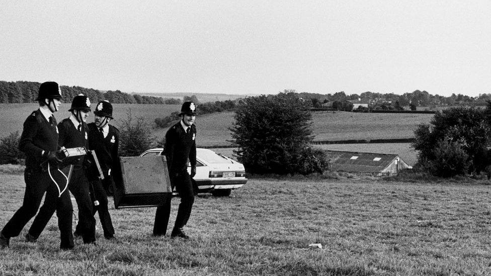 Police confiscate speakers at a rave in the 90s