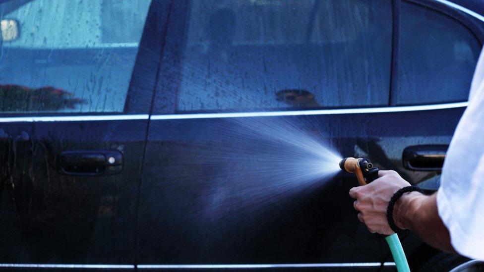 Washing a car