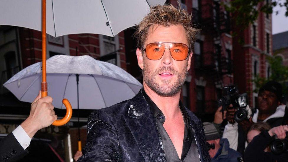 Chris Hemsworth is seen at Anna Wintour's pre Met Gala dinner