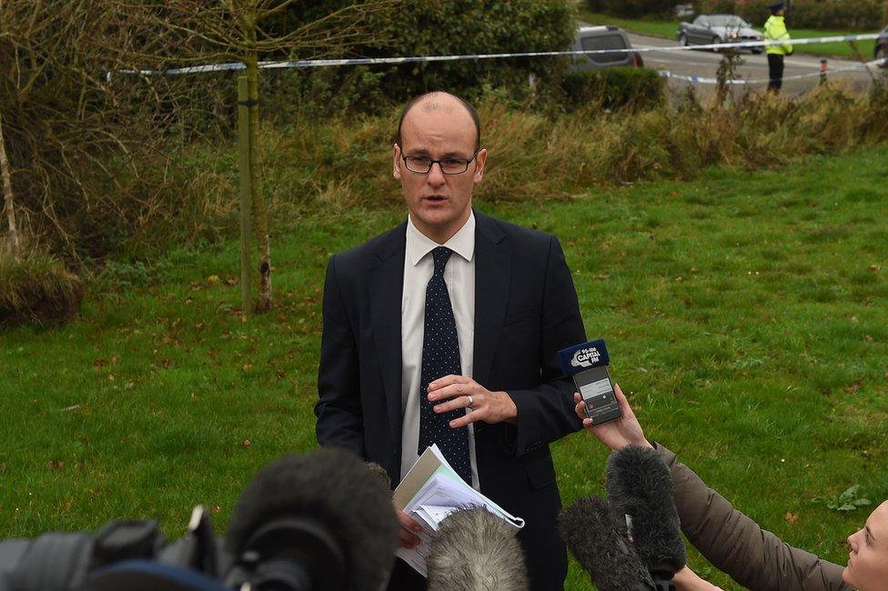 Leicestershire Police's David Sandall gives a statement to the media as police search for Kayleigh Haywood