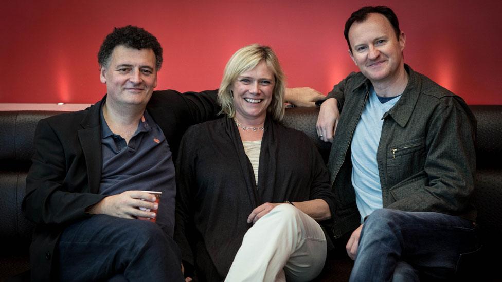 Steven Moffat, Sue Vertue and Mark Gatiss