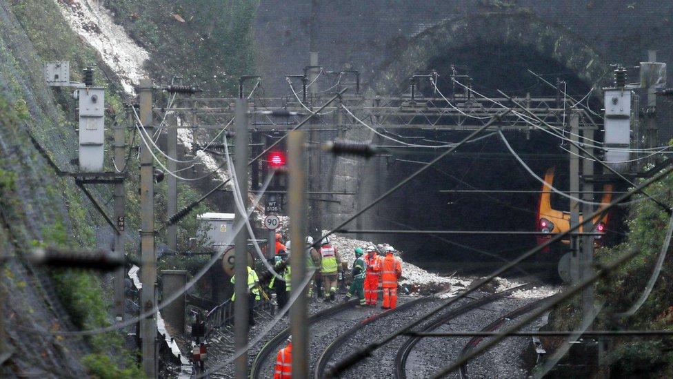 Derailed train at Watford Junction