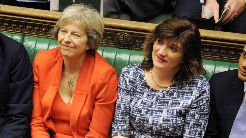 Theresa May and Nicky Morgan