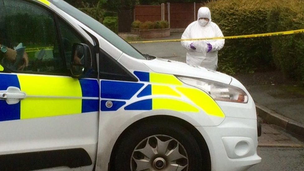 Forensic search at Rhyl murder crime scene