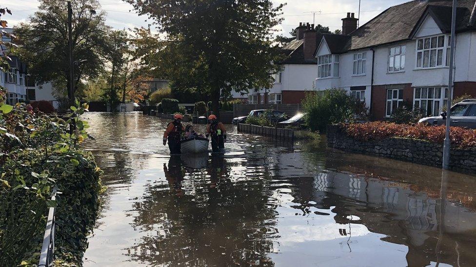 People evacuated in Greyfriars, Hereford