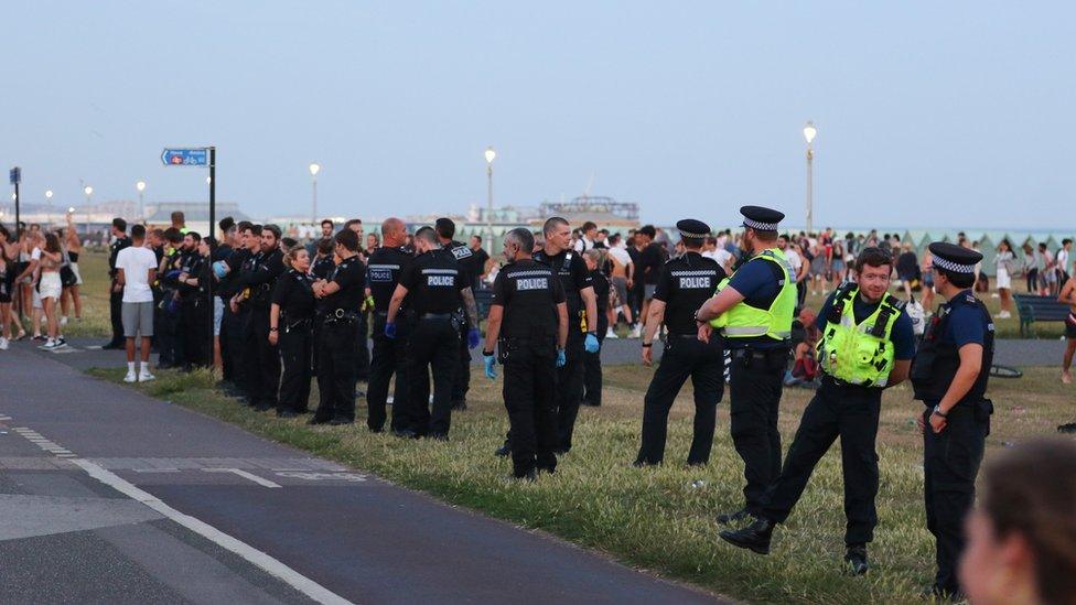 Gathering on Hove Lawns