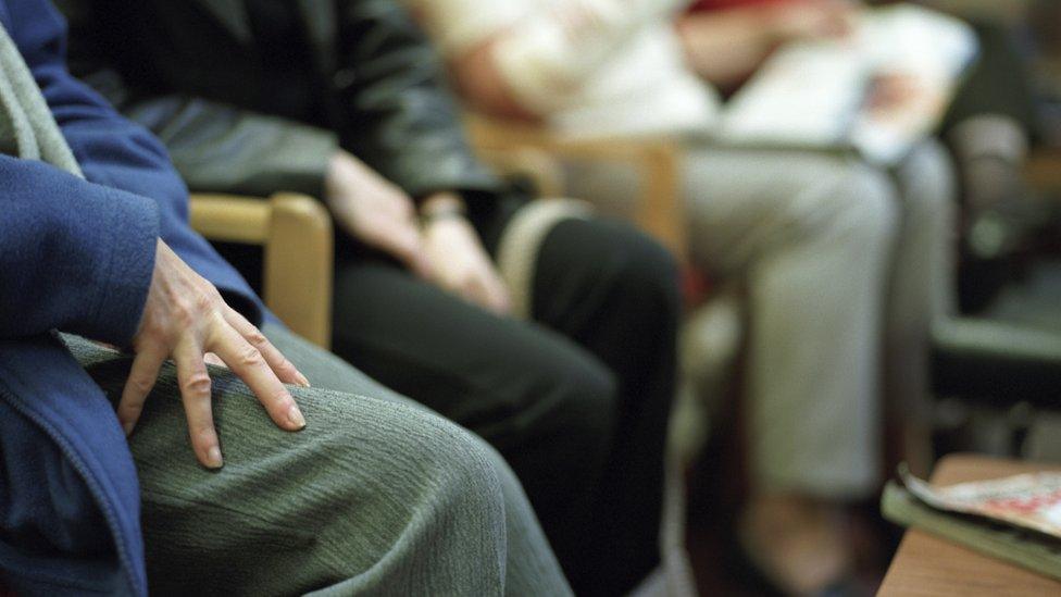 Patients in a waiting room