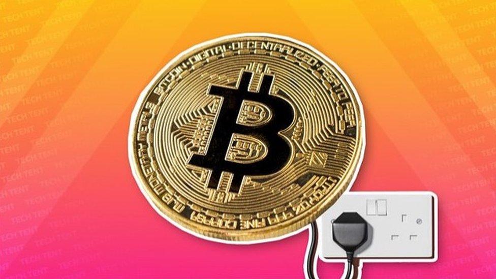 Bitcoin image with plug socket