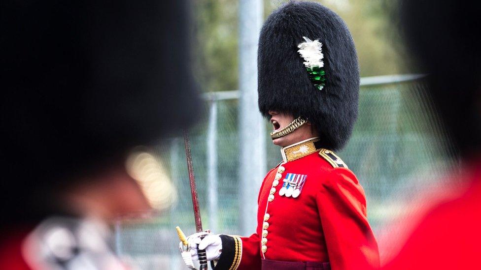 Welsh Guards parade through Pontypridd