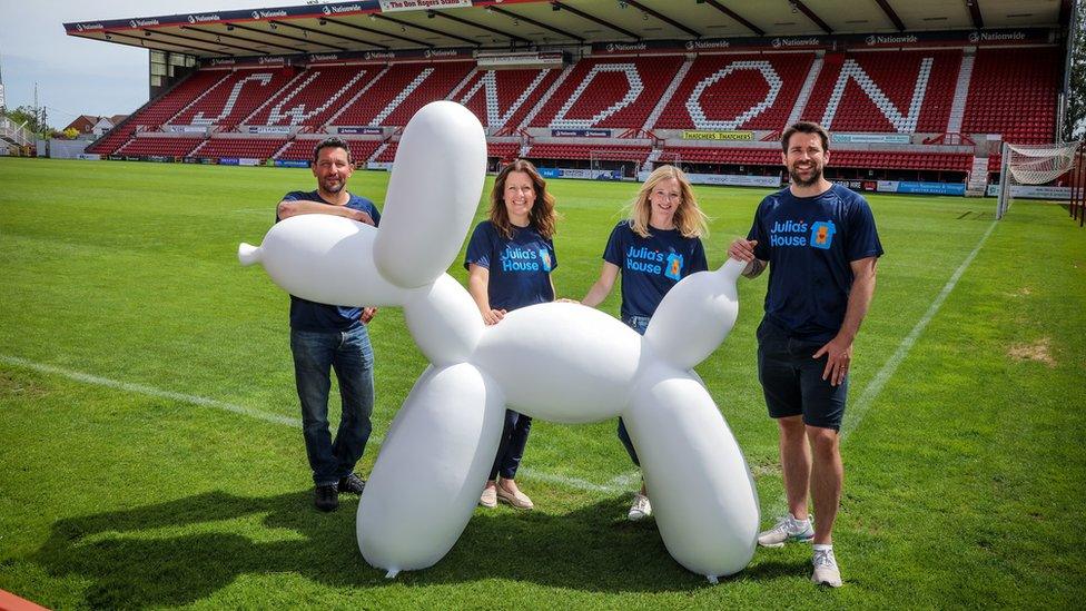 Swindog sculpture at The County Ground Swindon