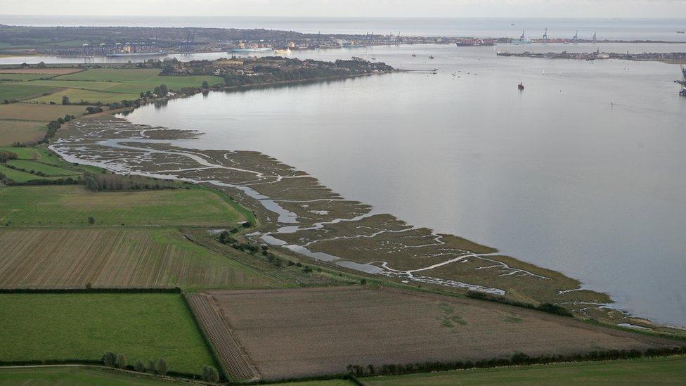 The Shotley foreshore