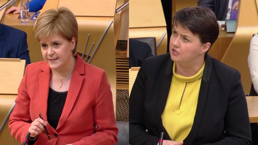 Nicola Sturgeon and Ruth Davidson