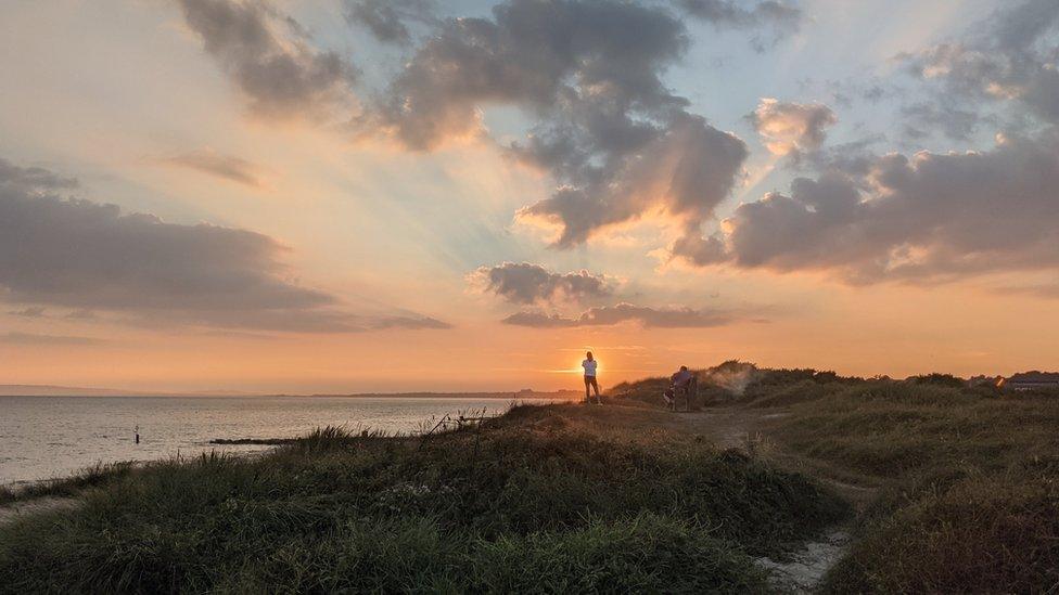 Hengistbury Head at sunset