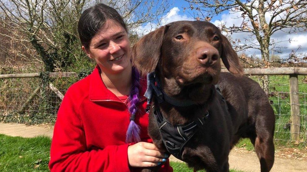 Kirstin Stone and Coco the Labrador