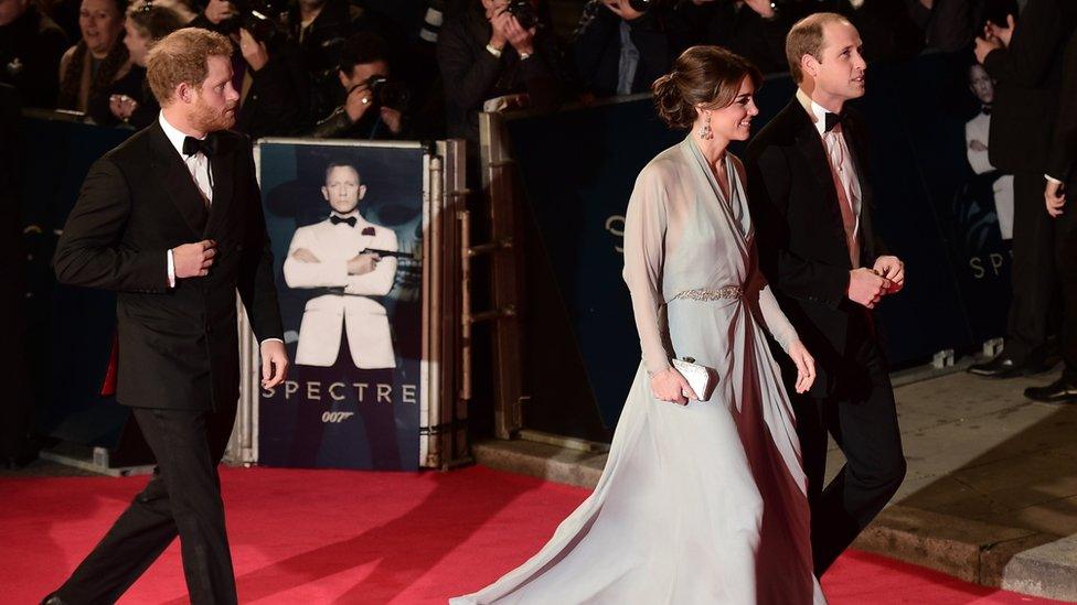 Prince Harry and the Duke and Duchess of Cambridge