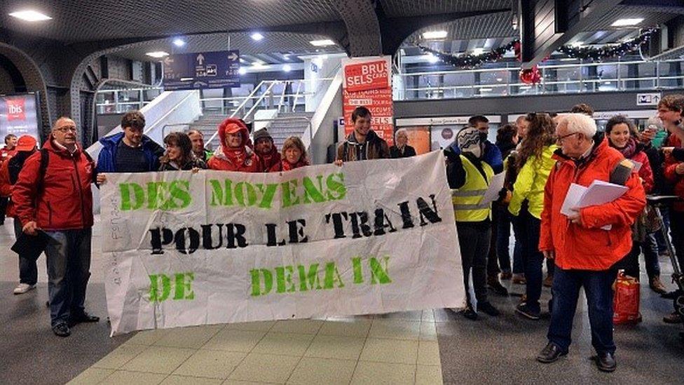 Belgian rail strikers