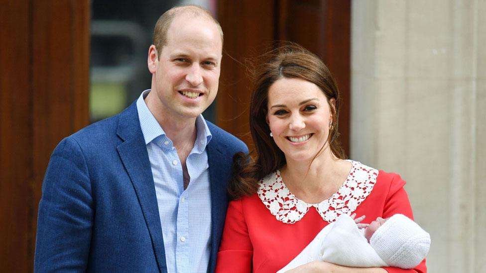 The Duke and Duchess of Cambridge and Prince Louis