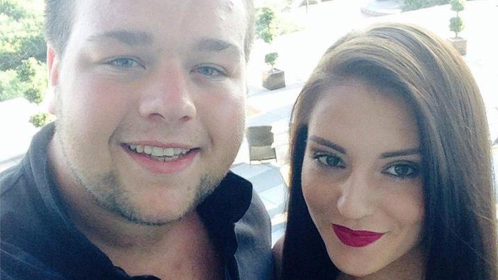 Michael Owen, 22, and his girlfriend Jemma Richards