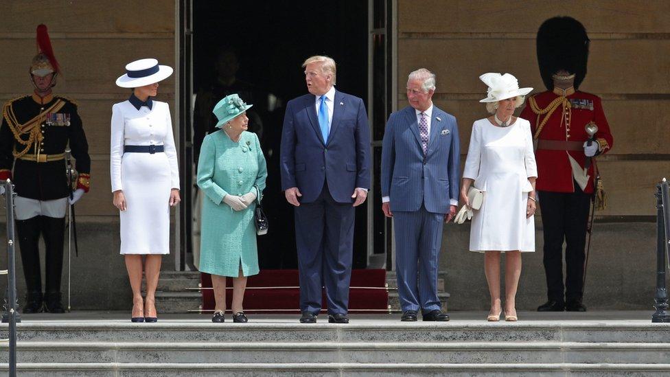 donald-trump-alongside-royal-family.