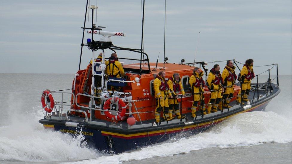 Lifeboat at sea