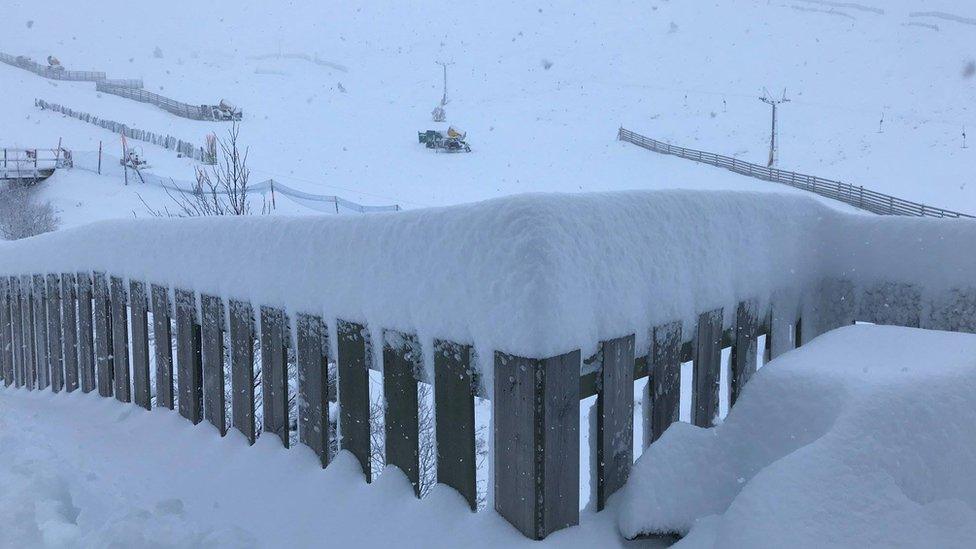 Snow at Cairngorm Mountain resort