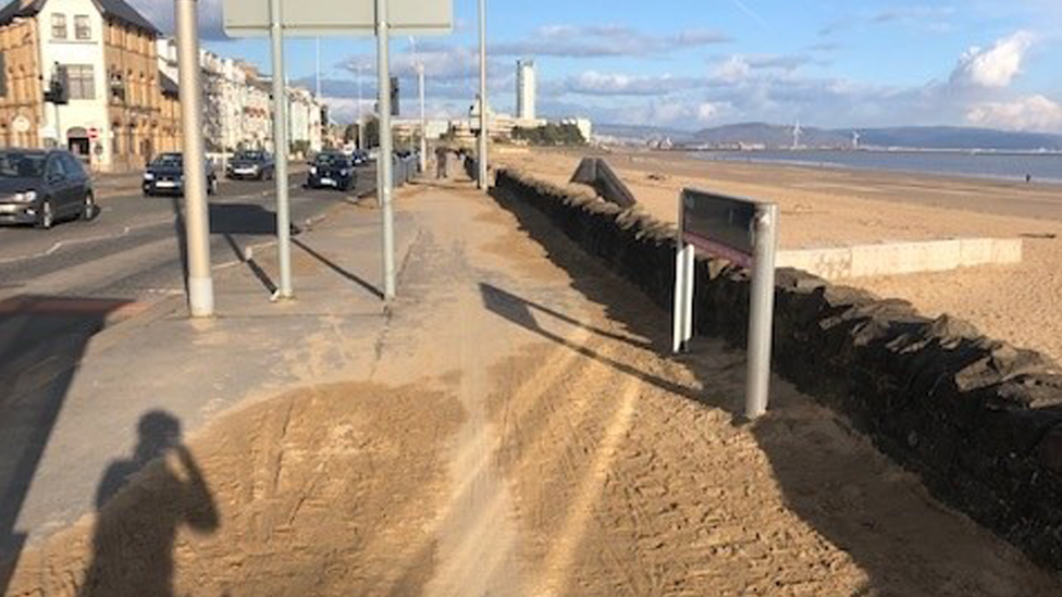 Sand on the path