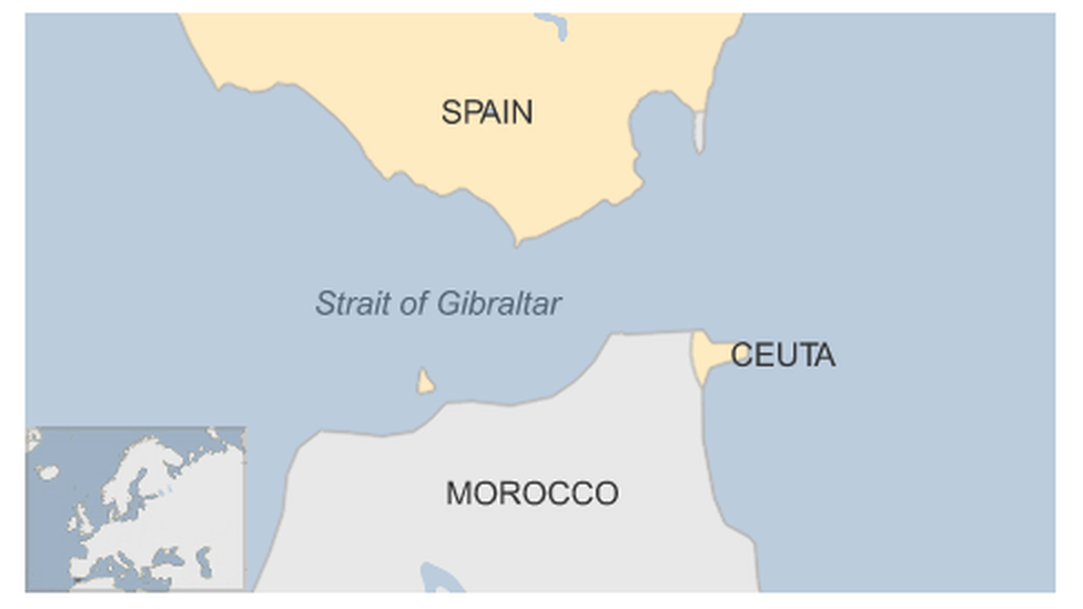 Map of Ceuta
