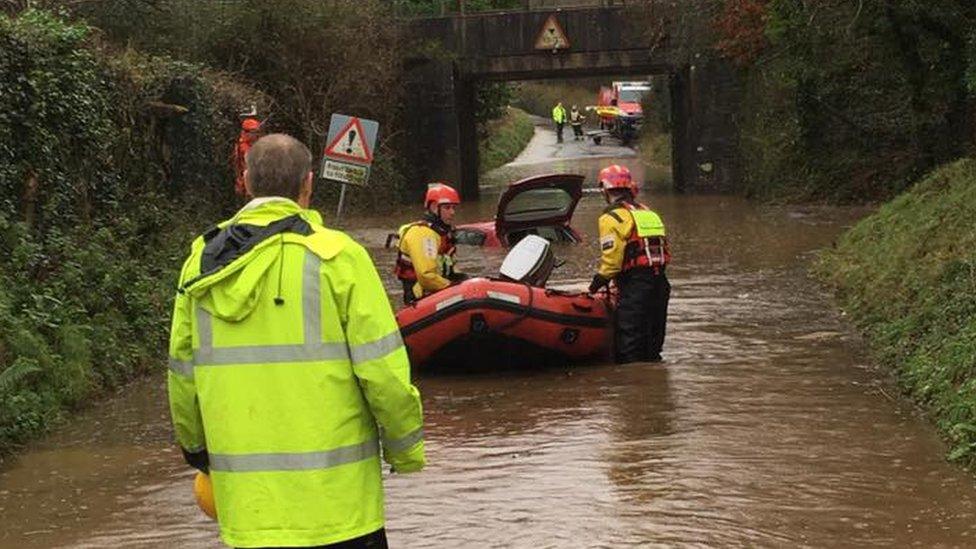 Rescue workers