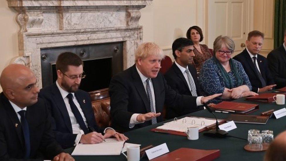 Sajid Javid and Rishi Sunak in Cabinet on 5 July