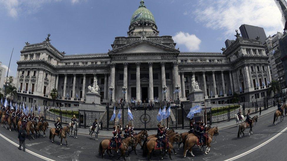 The Palace of the Argentine National Congress in Buenos Aires