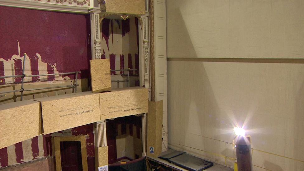 View of renovation work at the Perth Theatre
