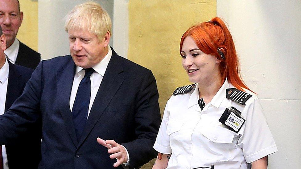 Prime Minister Boris Johnson visiting Leeds HMP