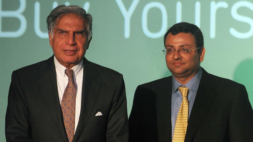 Ratan Tata and Cyrus Mistry in happier times in 2012