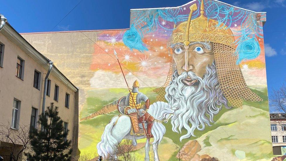 Mural in St Petersburg