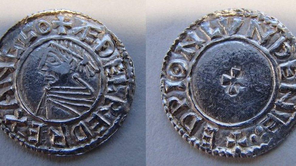 Silver penny of Ethelred