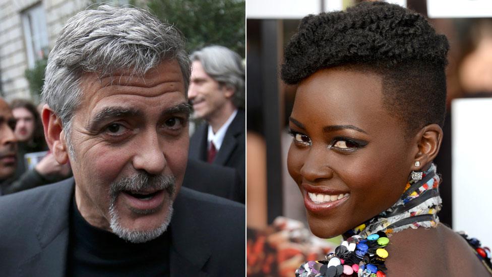 George Clooney and Lupita Nyong'o