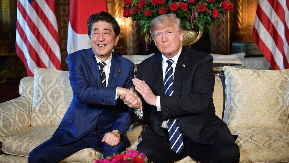 Shinzo Abe and Donald Trump