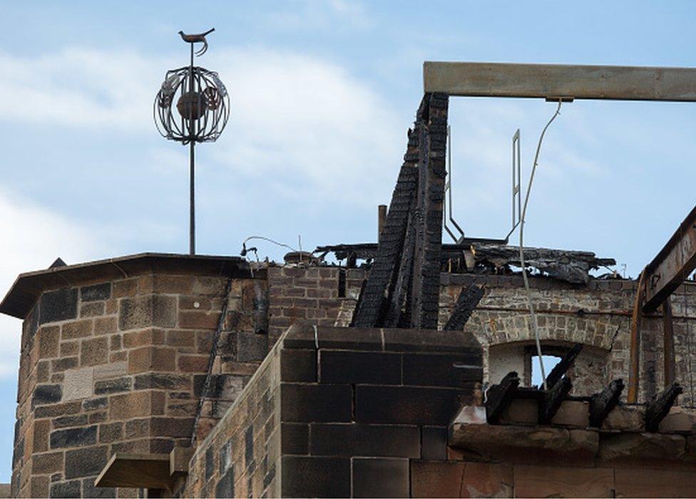 Fire-damaged Glasgow School of Art