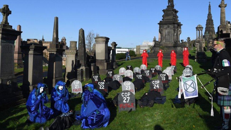 Cop 26 protests, Glasgow, November