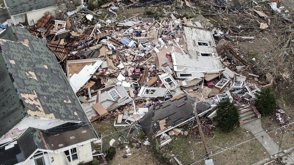 Aerial pic of the destruction from Kentucky's deadly tornadoes