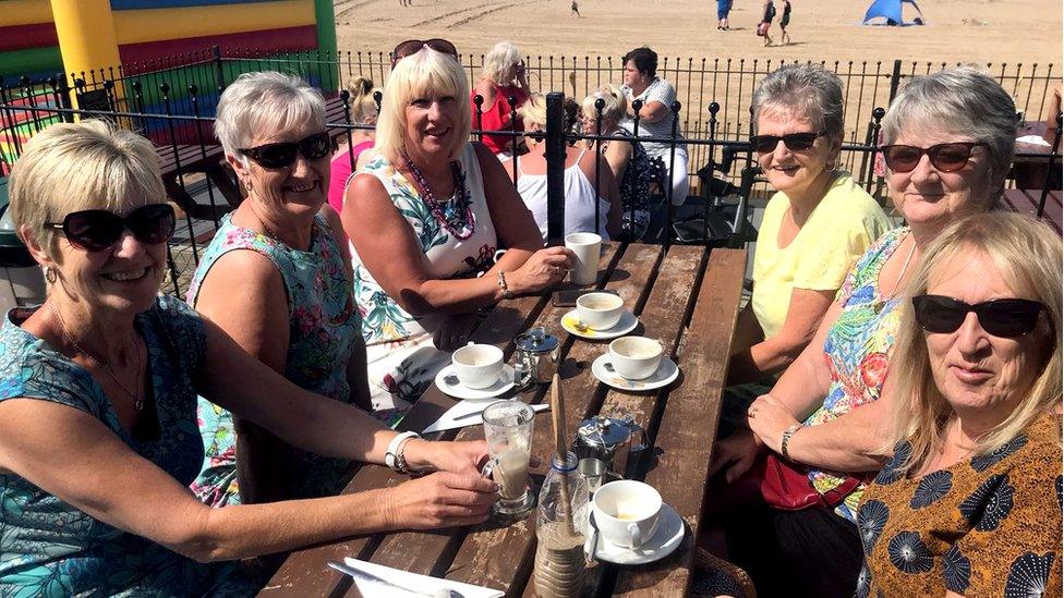 A group of women in Weston-super-Mare