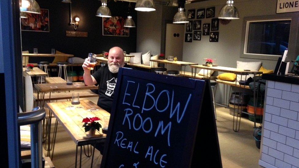 Inside view of micro pub Elbow Room