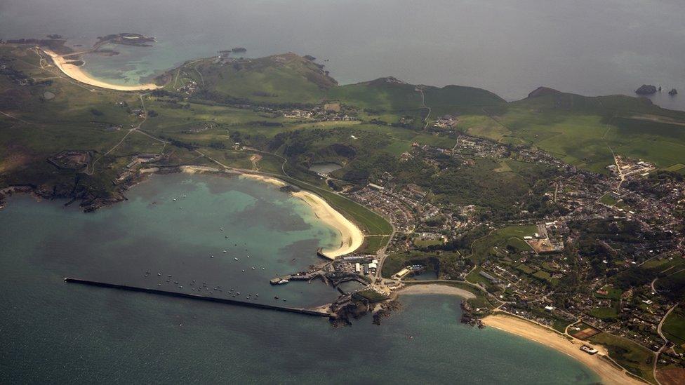 Aerial view of Alderney