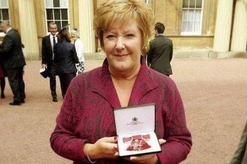 Sarah Griffith with her MBE